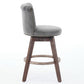 26" Counter Height Bar Stools Set of 2 with 360° Swivel and Velvet Upholstery