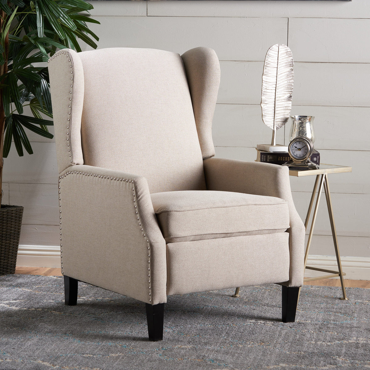 Modern Fabric Pushback Recliner Chair