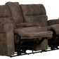 Tranquility - Power Headrest Power Lay Flat Reclining Cons Loveseat With CR3 Heat / Massage / Lumbar - Pewter