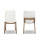 Auden Upholstered Reclaimed Pine Wood Dining Chair Set of 2