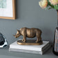 Rhino Bronze Bookends - Set of 2