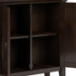 Redmond 32 Inch Wide Solid Wood Low Storage Cabinet in Brunette