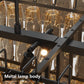 54" Black Rectangular Chandelier