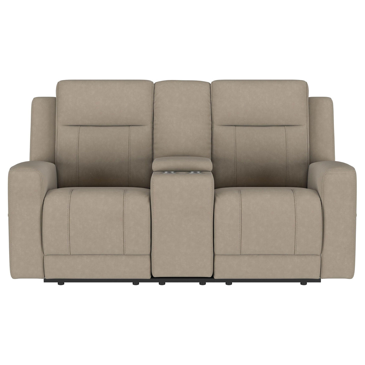 Brentwood Upholstered Motion Reclining Loveseat Taupe - view 7