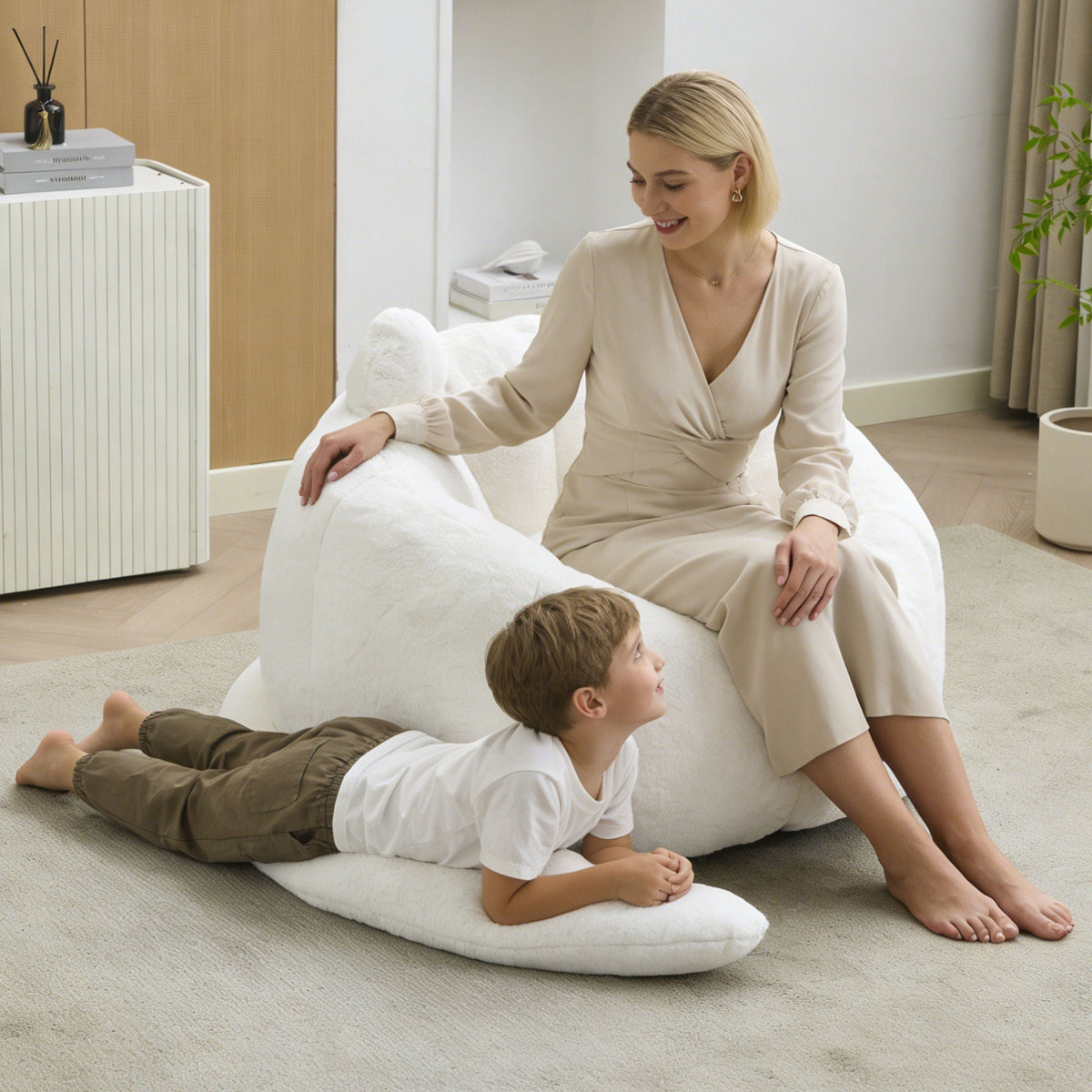 Cat Shaped Bean Bag Sofa With Long Tail - view 13