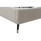 Crosby Upholstered Velvet Full Bed in Greige