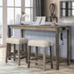 Transitional 24" Wood Counter Stool Set of 2
