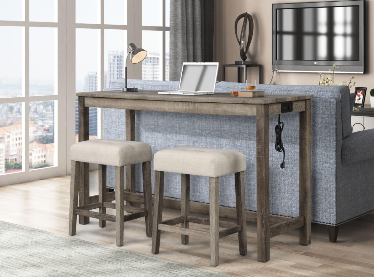Transitional 24" Wood Counter Stool Set of 2