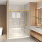 Frameless Sliding Shower Door - 76" H Clear Tempered Glass