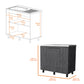 FM Furniture Oklahoma 2 Utility Sink & Cabinet