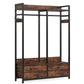 47.2" Rustic Brown Freestanding Closet Organizer
