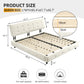 Queen Size Tufted Bed Frame with Extra-Large Ultra-Soft Cloud Pillow Design