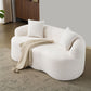 Curved Loveseat Sofa With Round Armrest - view 4