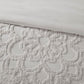 King/Cal King Tufted Cotton Chenille Medallion Duvet Cover Set