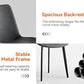 Grey PU Leather & Iron Leg Dining Chairs (2-Piece)