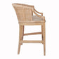Handcrafted Rattan Counter Stool 25" H