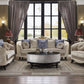 Sheridan - Loveseat With 5 Pillows - Cream Fabric