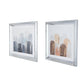S/2 23.6x23.6" Kaiden Crystal Mirror Framed Wall Art