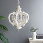 Farmhouse Chandelier, 6 Light Wood Chandelier Pendant Light Fixture With Adjustable Chain For Dining Room - view 35