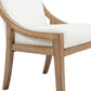 Lennox High-Back Upholstered Reclaimed Pine Wood Dining Chair Set
