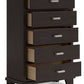 Covetown - Five Drawer Chest - Dark Brown