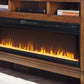Entertainment Accessories - Wide Fireplace Insert - Black