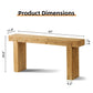 63" Solid Wood Console Table – Rustic Farmhouse Sofa Table