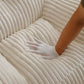 Giant Plush Bean Bag Chair for Adults with Armrests and Footstool