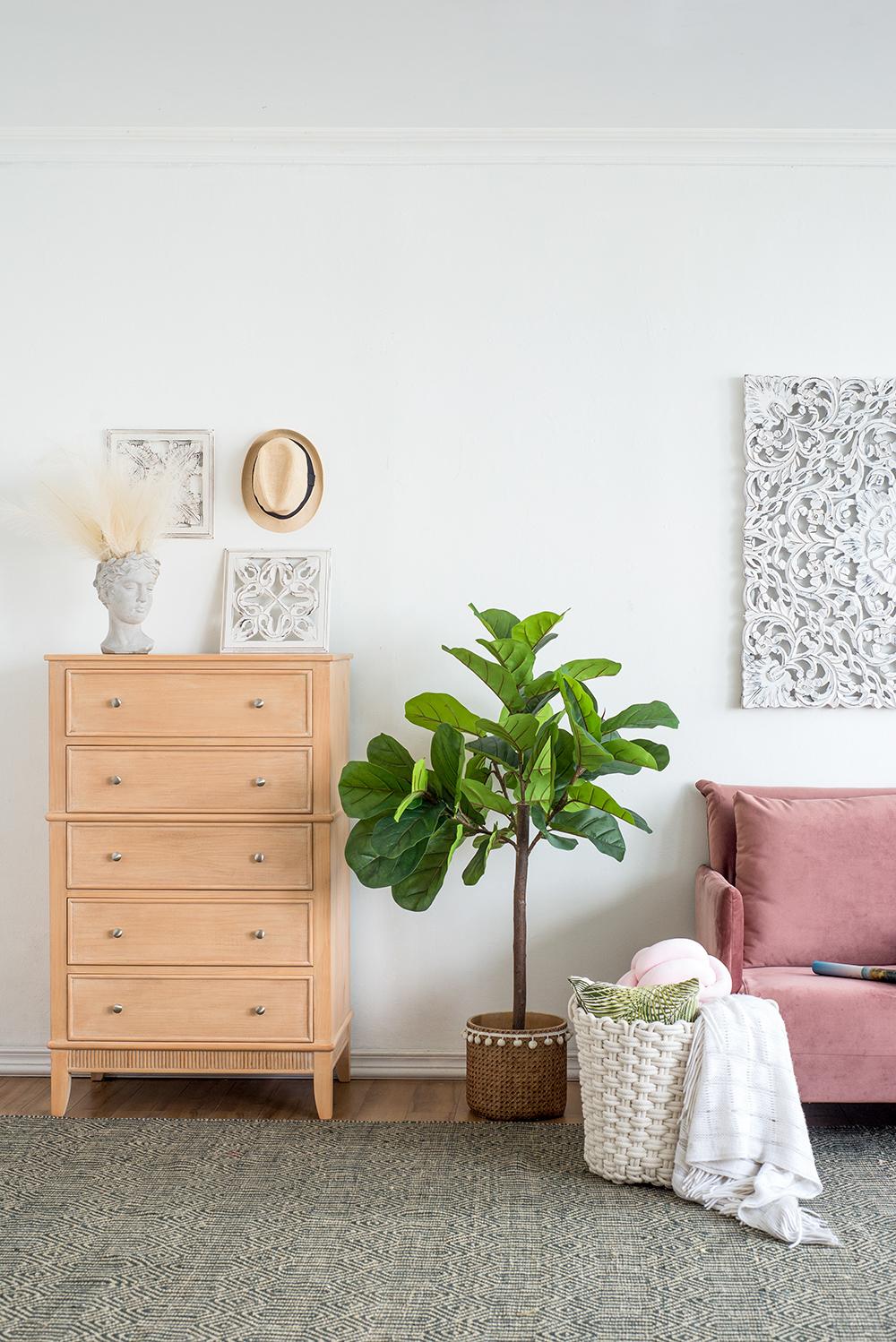 25x25x52"H Fiddle Fig Leaf Tree, 40 Leaves