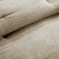 7 Piece Faux Suede Comforter Set Tan Queen