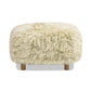 Enchante 24.5" New Zealand Sheepskin Rectangular Accent Ottoman