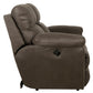 Atlas - Reclining Console Loveseat With Storage - Charcoal