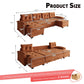 U-Shaped Sleeper Sofa with Pull Out Bed