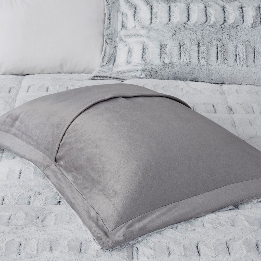 Twin/Twin XL Back Print Long Fur Comforter Mini Set