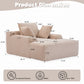 Oversized Chaise Lounge Chair Cozy Cloud Couch With 3 Throw Pillows And Wide Armrest - view 30