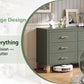 6-Drawer Double Dresser in Olive