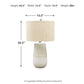 Shavon - Ceramic Table Lamp  - Beige / White