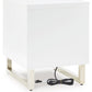 Gardoni - Chair Side End Table - White / Black