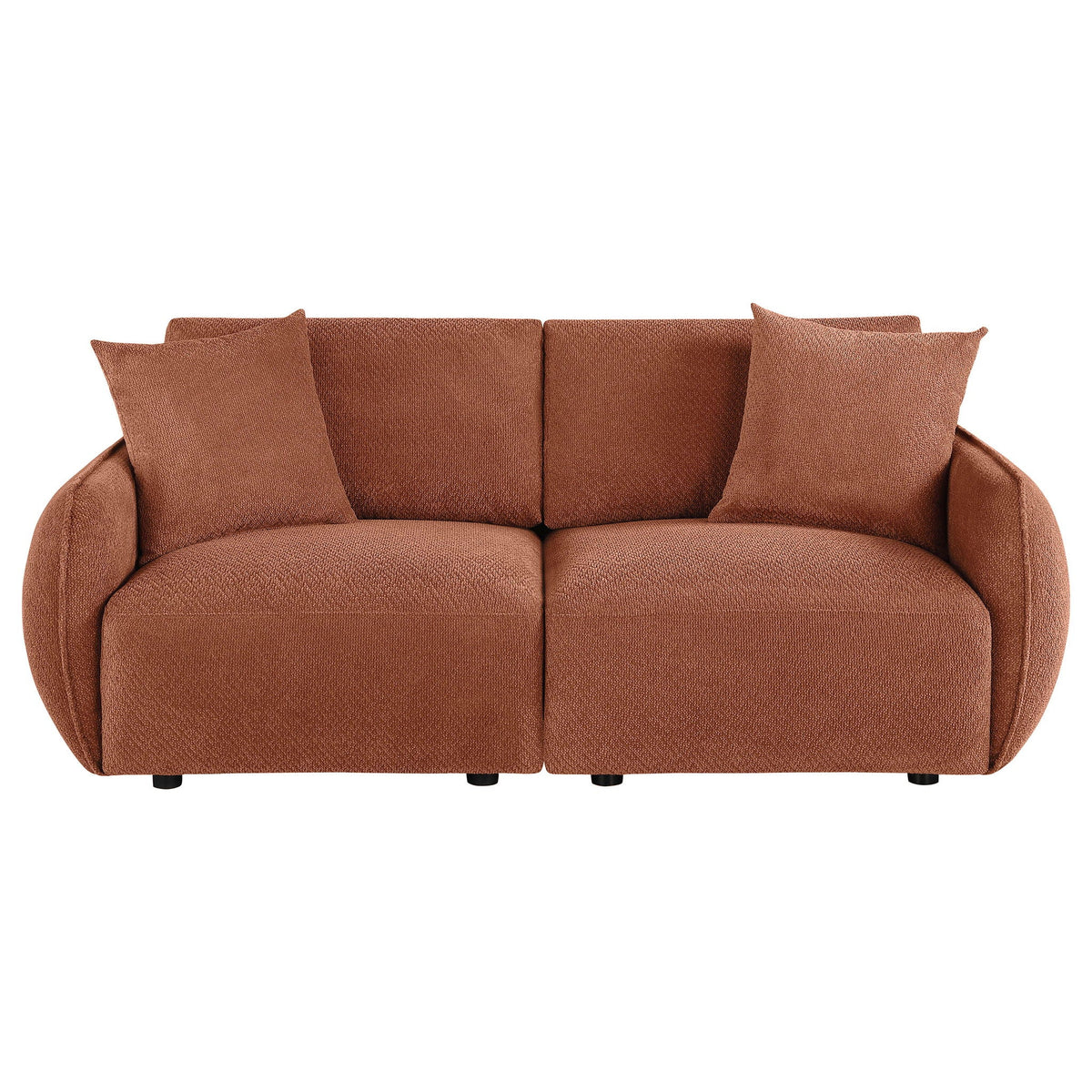 Elysia Chenille Upholstered Modular Lounge Loveseat Coral - view 7