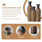 Hand-Woven PVC Rattan Vases, Set of 3 Decorative Floor Vases