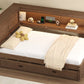 Full Size Wood Daybed with Storage Shelves, USB, LED, and Trundle