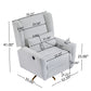 Upholstered 360° Swivel Power Recliner Chair