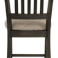 Tyler Creek - Upholstered Barstool (Set of 2) - Black / Grayish Brown