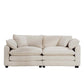 Modern 2 Seater With 4 Pillows, Upholstered Deep Seating Loveseat - view 26