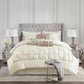 7 Piece Tufted Comforter Set Ivory Full