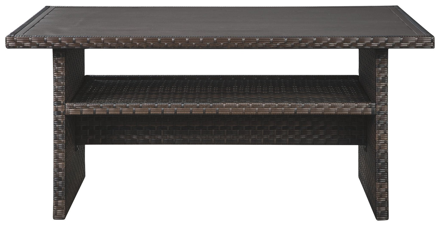 Easy Isle - RECT Multi-Use Table - Dark Brown / Beige