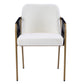 Modern Glam Upholstered Dining Chairs (Set of 2)