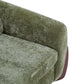 89"L Olive Chenille Sofa