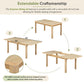 Topmax - Rustic Extendable Dining Table Set With Removable Leaf, 6 Upholstered Armless Dining Chairs And 2 - view 11