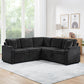 L-shaped Sectional Sofa Bed with Hidden Storage